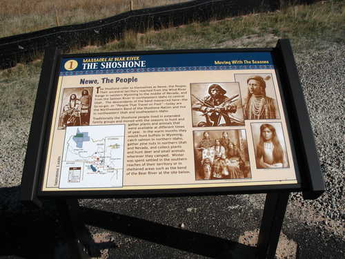 Interpretive Sign at Bear River Massacre Site: "The Shoshone, Moving with the Seasons"