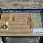 Interpretive Sign at Bear River Massacre Site: "California Volunteers March to the Bear River"