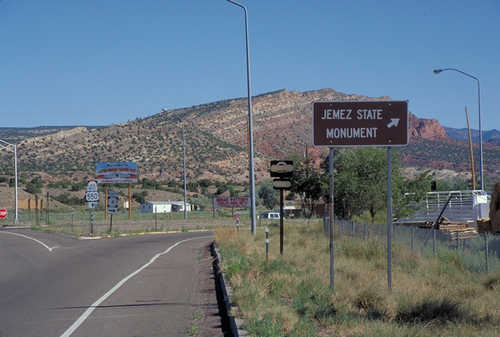 Byway Sign at San Ysidro on Jemez Mountain Trail