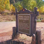 A Jemez State Monument Marker at Soda Dam