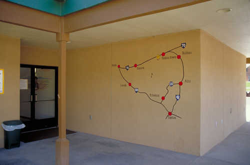 Billy the Kid Trail Map on a Wall