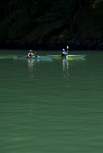 Kayakers in Diablo Lake