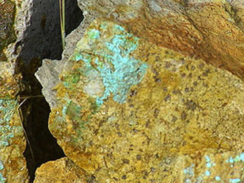 Surface Turquoise at Mount Chalchihuitl