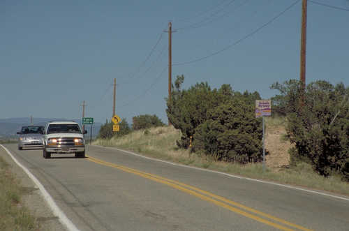Cars Approaching Turquoise Trail