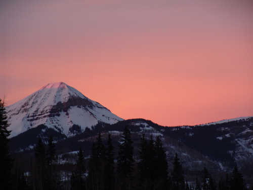 Sunset On Engineer Mountain