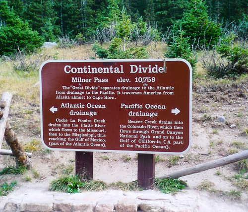 Continental Divide Interpretive Sign