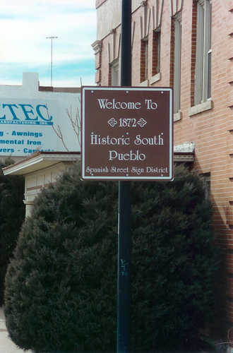 Spanish Street Sign in Pueblo