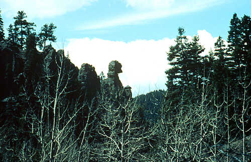 "The Chief" Rock Formation in Phantom Canyon