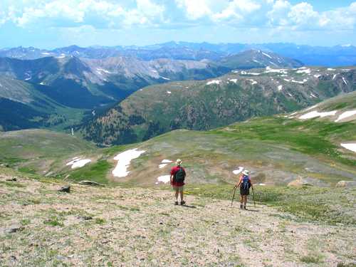 Two Hikers on Independence Pass