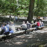 Tour Group Having Lunch at Eagle Creek Recreation Area on the Historic Columbia River Highway