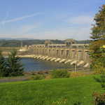 Bonneville Dam on the Columbia River in Oregon