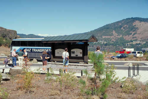 Bus Outside Visitor Center at West Trailhead