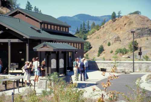 Outside the Visitor Center at the West Trailhead