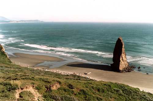 Rock Spire on the Beach at Cape Blanco