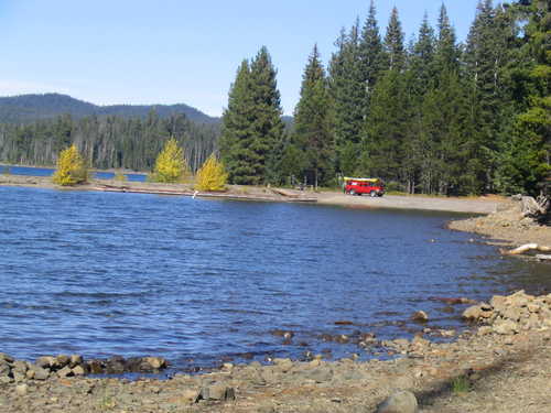 The Rocky Shore along Cultus Lake