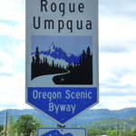 Rogue-Umpqua Scenic Byway Road Sign
