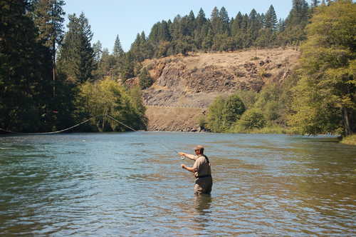 Fishing the Rogue River at Casey Recreation Area