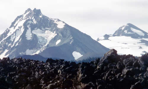 North and Middle Sister Seen from McKenzie Pass