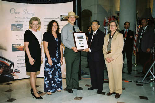 Presenting Designation Plaque to Death Valley Scenic Byway