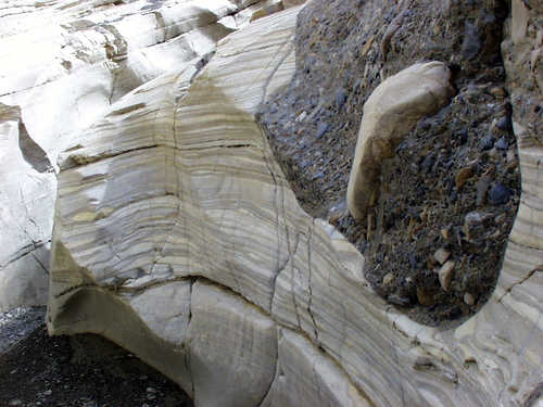 Layers of Rock in the Narrows of Mosaic Canyon