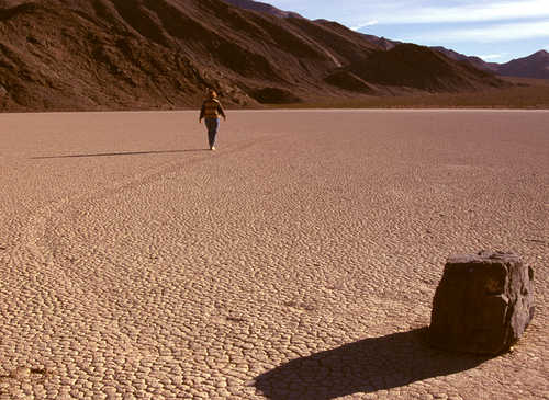 Visitor to Racetrack Playa