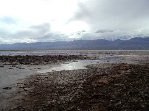 Water on the Salt Flats of Death Valley