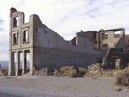 Crumbling Buildings in Rhyolite, NV