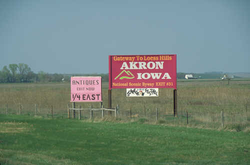 Byway Billboard for Akron, Iowa