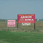Byway Billboard for Akron, Iowa
