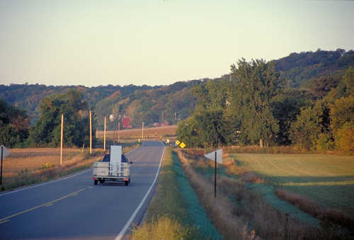 Truck on the Minnesota River Valley Scenic Byway