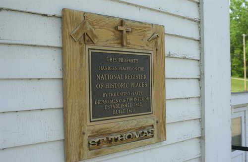 Historic Register Plaque on St. Thomas Church