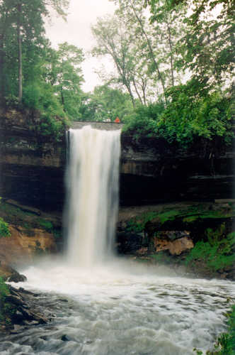 A Splendid View of Minnehaha Falls