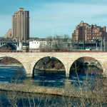 The Stone Arch Bridge and the City of Minneapolis