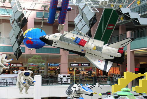 Huge Lego Spaceship in the Mall of America