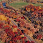 Aerial View with Fall Foliage