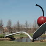 Cherry on Spoon Sculpture in Sculpture Garden