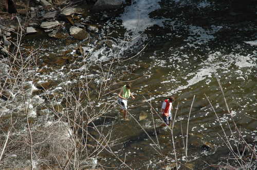Wading in the Minnehaha River