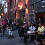 Enjoying Sidewalk Dining Along Charles Street in the Station North Arts & Entertainment District