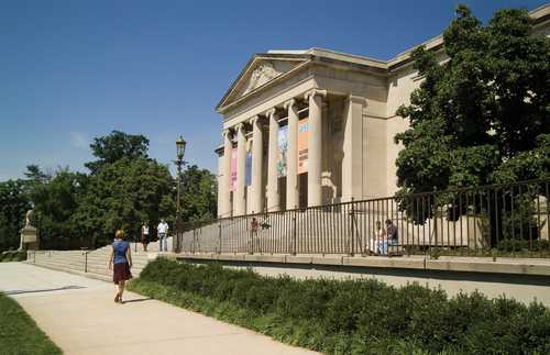 Walking Toward Baltimore Museum of Art in the Summer