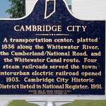 Cambridge City Historical Marker