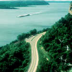 The Magnificent Mississippi River and Towering Forested Bluffs