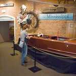 Boats inside the Mississippi Museum