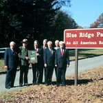 Standing by the Blue Ridge Parkway in 1996