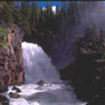 Waterfall on Beartooth Lake