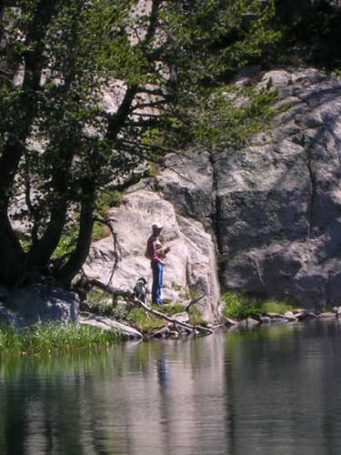 Fly Fishing on Cliff Lake, Beartooth Mountains