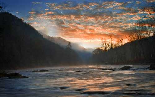 Fiery Sky over Tellico River