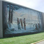 Shawnee Village Mural along Ohio River in Portsmouth