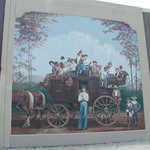 1800s Stagecoach Mural in Portsmouth