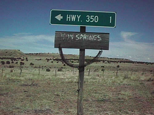 Old Iron Springs Sign