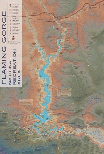 Official Map of the Flaming Gorge National Recreation Area